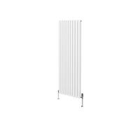 Radiateur Colonne Ovale & Robinet Thermostatique Blanc 1800 x 600mm