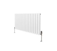 Radiateur Colonne Ovale & Robinet Thermostatique Blanc 600 x 1020mm Blanc G