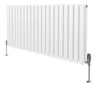 Radiateur Colonne Ovale & Robinet Thermostatique Blanc 600 x 1200mm Blanc G