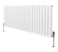 Radiateur Colonne Ovale & Robinet Thermostatique Blanc 600 x 1440mm Blanc G