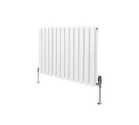 Radiateur Colonne Ovale & Robinet Thermostatique Blanc 600 x 780mm