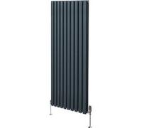 Radiateur Colonne Ovale & Robinet Thermostatique Gris Anthracite 1600 x 600mm Gris G