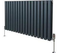 Radiateur Colonne Ovale & Robinet Thermostatique Gris Anthracite 600 x 1020mm Gris G