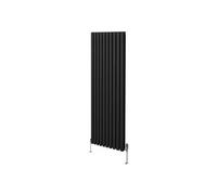 Radiateur Colonne Ovale & Robinet Thermostatique Noir 1800 x 600mm