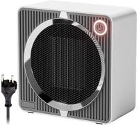 Radiateur compact 500 W avec thermostat en céramique et protection contre la surchauffe – Bureau et maison