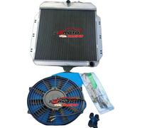 Radiateur, construction en aluminium, dimensions du noyau 548mm x 480mm, dimensions totales 665mm x 610mm, convient pour 1960-1962 Chevy/GM, refroidissement amélioré de 30%