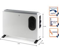 Radiateur convecteur 2000w blanc - Domo - DO7351CH -