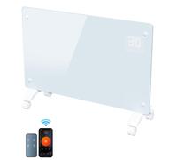 Radiateur convecteur Eikuavons, 2500W, blanc, avec connectivité WiFi Tuya Smart, télécommande, thermostat réglable de 5 à 50 °C, possibilité de fixation murale ou sur roulettes, indice de protection I