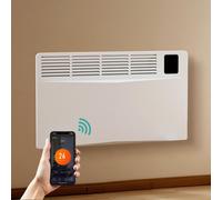 Radiateur convecteur EMKE 2000 W avec WiFi et application, radiateur électrique à économie d'énergie, chauffage mural et appareil sur pied avec roulettes, minuterie 24/7, blanc