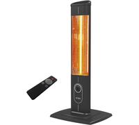 Radiateur d'appoint sur pied de 2300 watts | 4 niveaux de chauffage avec télécommande | Radiateur infrarouge à fibres de carbone pour intérieur et extérieur | Radiateur de terrasse | Affichage numériq