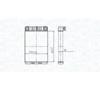 Radiateur de chauffage 350218428000 MAGNETI MARELLI pour MERCEDES-BENZ