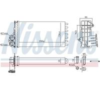 Radiateur de chauffage ailettes jointes mécaniquement 707268 NISSENS