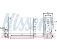 Radiateur de chauffage ailettes jointes mécaniquement 76512 NISSENS pour DACIA