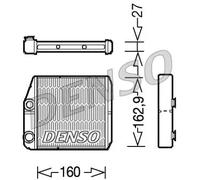 Radiateur de chauffage DRR09035 DENSO pour FIAT DUCATO Autobus/Autocar