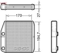 Radiateur de chauffage DRR09101 DENSO pour FIAT 500L