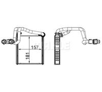 Radiateur de chauffage Grille de radiateur soudée AH 252 000S MAHLE pour VW