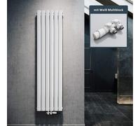 Radiateur de design vertical - 1800 x 462 mm - Blanc - Puissance : 935 Watts