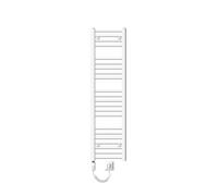 Radiateur de salle de bain électrique avec résistance 1200W 300x1400 mm blanc droit avec raccord latéral