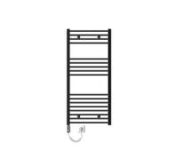 LuxeBath Radiateur Electrique Sahara 600x1200 mm, Anthracite, Sèche-serviettes en Panneau, Raccordement Latéral Droit, Barre Chauffante Thermostat 1200 W et Affichage Numérique, pour Salle de Bain