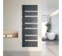 Radiateur de salle de bain Heilmetz 160 x 60 cm, sèche-serviettes, radiateur design 977 W, anthracite, avec raccordement à gauche ou à droite, raccordement central ou latéral