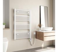 Radiateur de salle de bain Heilmetz électrique 500 W, 100 x 60 cm, radiateur sèche-serviettes, séchoir à serviettes, radiateur chauffe-serviettes, blanc