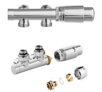 Radiateur de salle de bain multibloc bloc robinet raccordement vanne chrome b...