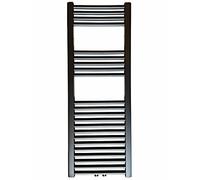 Radiateur de salle de bain SMYRNA noir mat 500 x 1500 mm. Droit, avec raccord central, sèche-serviettes, sèche-serviettes