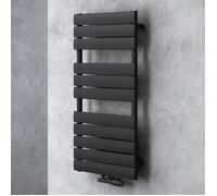 Radiateur de Salle de Bain SOGOOD 100x60cm - Gris-Noir - Eau Chaude - Vertical