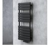 doporro Radiateur de Salle de Bain Sèche-Serviette 120x50cm Radiateur à Eau Chaude Vertical Gris-Noir Sèche-serviettes de Salle de Bains