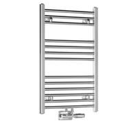 Radiateur de salle de bains Aqualine ALYA, modèle droit, 500 x 803 mm, raccord central, chrome