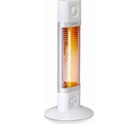 Radiateur de terrasse électrique sur pied - 1200 watts, infrarouge en fibre de carbone - Blanc - Pour intérieur