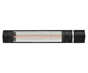 Radiateur de terrasse infrarouge électrique, à fixer au mur - 220V AC - Télécommande - Pour terrasses et espaces de restauration de 10 à 26 m² - Prise européenne - Noir