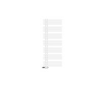 Radiateur Design Iron EM 600x1600 mm Blanc Raccord Central au Bas avec Garniture