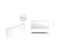 Radiateur électrique à inertie en céramique blanc à montage mural Batilec Oxia 2 000W 45cm x 95cm