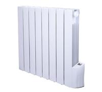Warm Tech Radiateur électrique à inertie fluide 1200W - Blanc - Chauffe jusqu'à 50 m³ - 230V