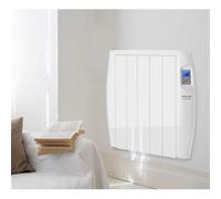 Taurus Radiateur électrique à inertie sèche Malbork 900 900W Thermostat 10-35°C Programmateur Blanc