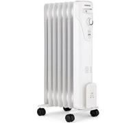 Radiateur électrique bain d'huile 1500W - 3 puissances - 7 éléments - Blanc - Mobile Blanc G