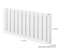 Radiateur électrique connecté à inertie fluide 2000 W - ACOVA - Alcantara - Horizontal - Blanc