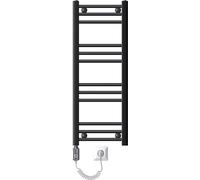 Radiateur électrique de salle de bains avec élément chauffant de 600 W, 300 x 800 mm, anthracite, côté droit, avec raccordement latéral