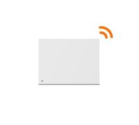 Radiateur électrique fixe connecté WiFi à inertie sèche céramique - BESTHERM - NESSA CONNECT 1000W - horizontal blanc - NF