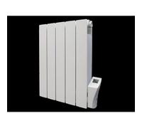 Radiateur électrique fixe en pierre naturelle horizontal - gamme KURTZY 1000W - Blanc - Programmable - Thermostat digital - DELTACALOR