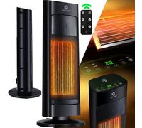 Radiateur électrique KESSER® avec télécommande, économe en énergie, silencieux, 2000W, chauffage céramique, radiateur sur pied, réglage de température de 15 à 30°C. Chauffage rapide avec fonction d'os