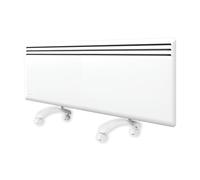 Radiateur électrique Nobø NFK4N 2000W blanc avec roulettes et montage mural, convecteur électrique avec thermostat intelligent programmable NCU-2Te, minuterie, IP24, chauffage electrique economique