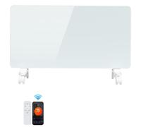 Radiateur électrique Peviasot 2000W, blanc, convecteur, avec application Wi-Fi, écran tactile LED, réglage de température de 5 à 50°C, minuterie 24 heures, indice de protection IP24, mobile avec roule