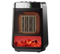 Radiateur électrique portable 1000W - Mini ventilateur de table - Chauffage rapide en céramique PTC - Ventilateur de chauffage silencieux - Pour la maison et le bureau - Noir
