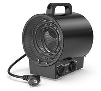 Radiateur électrique pour atelier - 2000 W - Noir - Avec ventilateur - Chauffage robuste pour garage