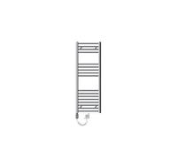 LuxeBath Radiateur Electrique Sahara 400x1200mm, Chrome, Sèche-serviettes en Panneau, Raccordement Latéral Droit, Barre Chauffante Thermostat 1200W, Affichage Numérique, Radiateur Mural Salle de Bain