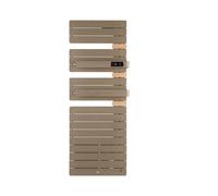 Radiateur électrique sèche-serviettes Allure 3 virtuose Mât à droite avec soufflerie 1750W - Brun sable/chêne - THERMOR - 483099