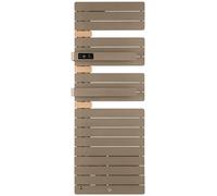 Radiateur électrique sèche-serviettes Allure 3 virtuose Mât à gauche avec soufflerie 1750W - Brun sable/chêne - THERMOR - 483098