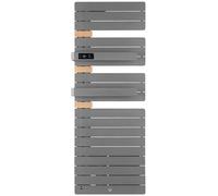 Radiateur électrique sèche-serviettes Allure 3 virtuose Mât à gauche avec soufflerie 1750W Gris menhir/chêne - THERMOR - 483109